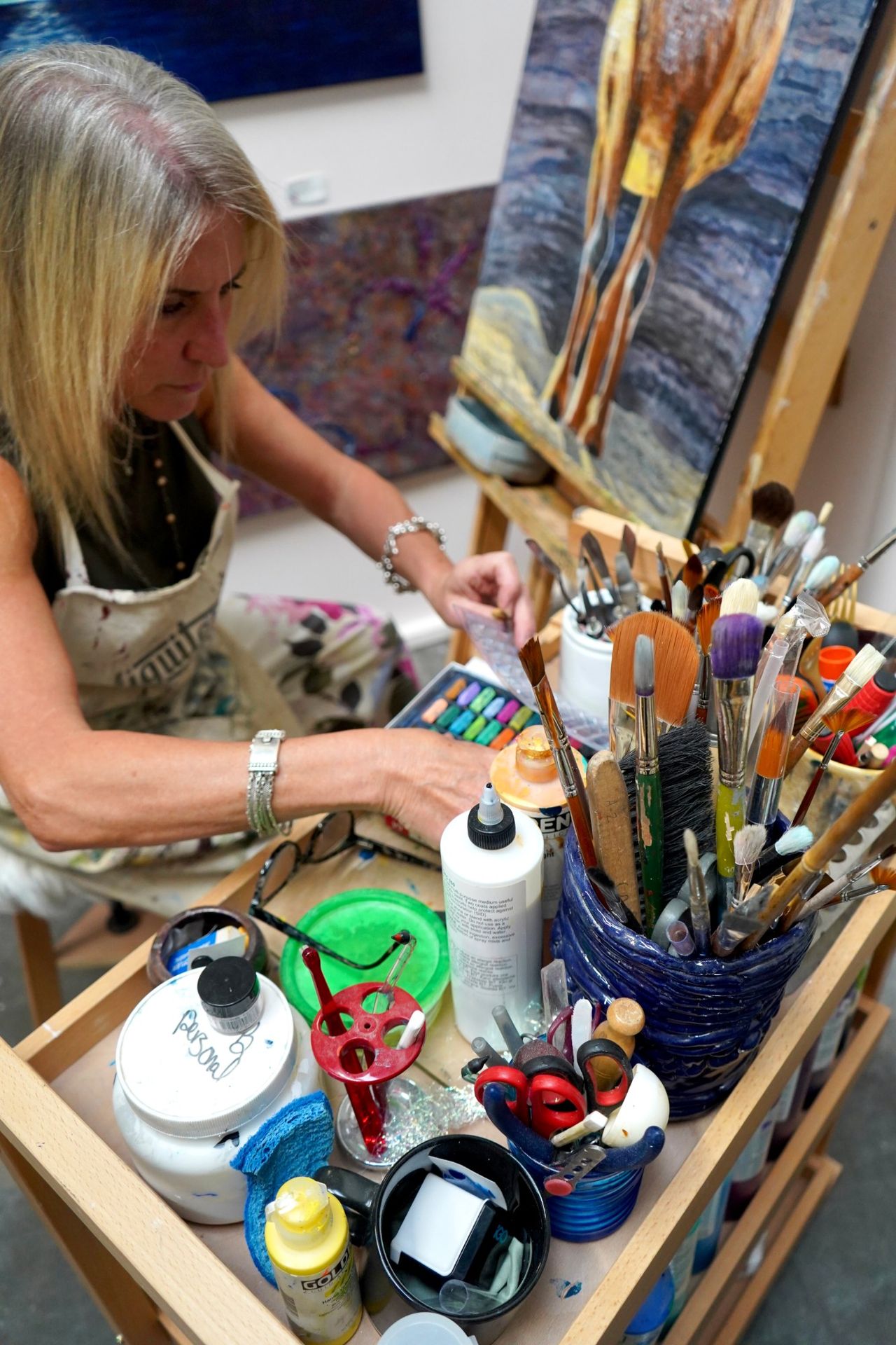Working in the studio