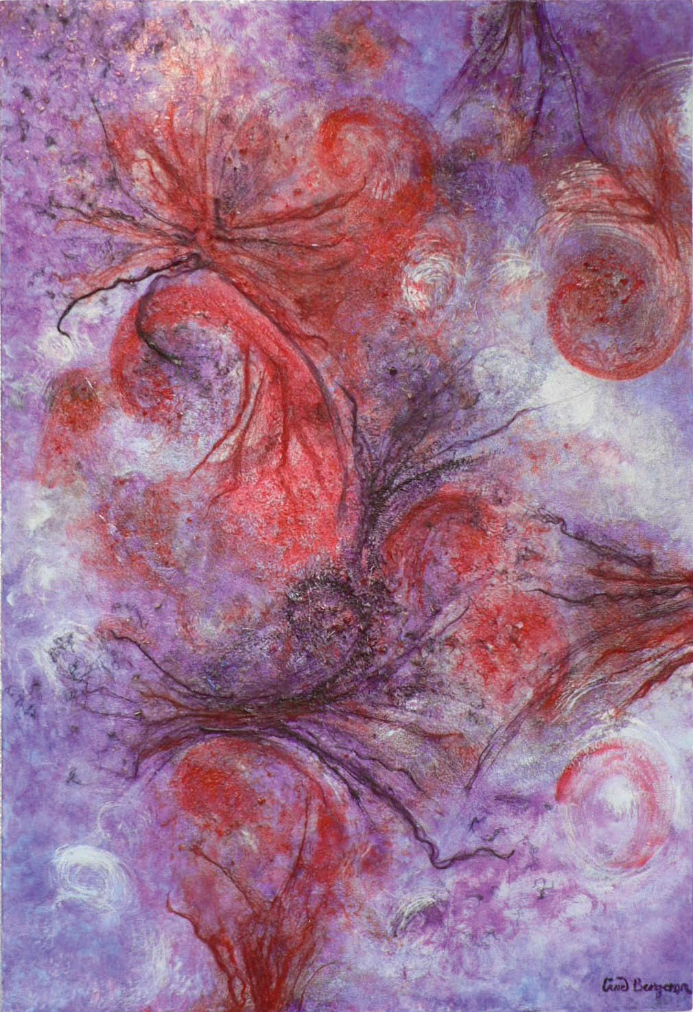 Interactions | Original abstract painting by Linda Bergeron | Abstracts